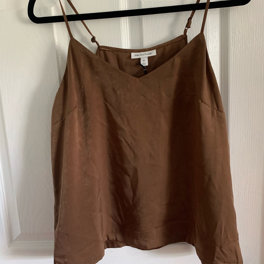 Brown Spaghetti Strap Top